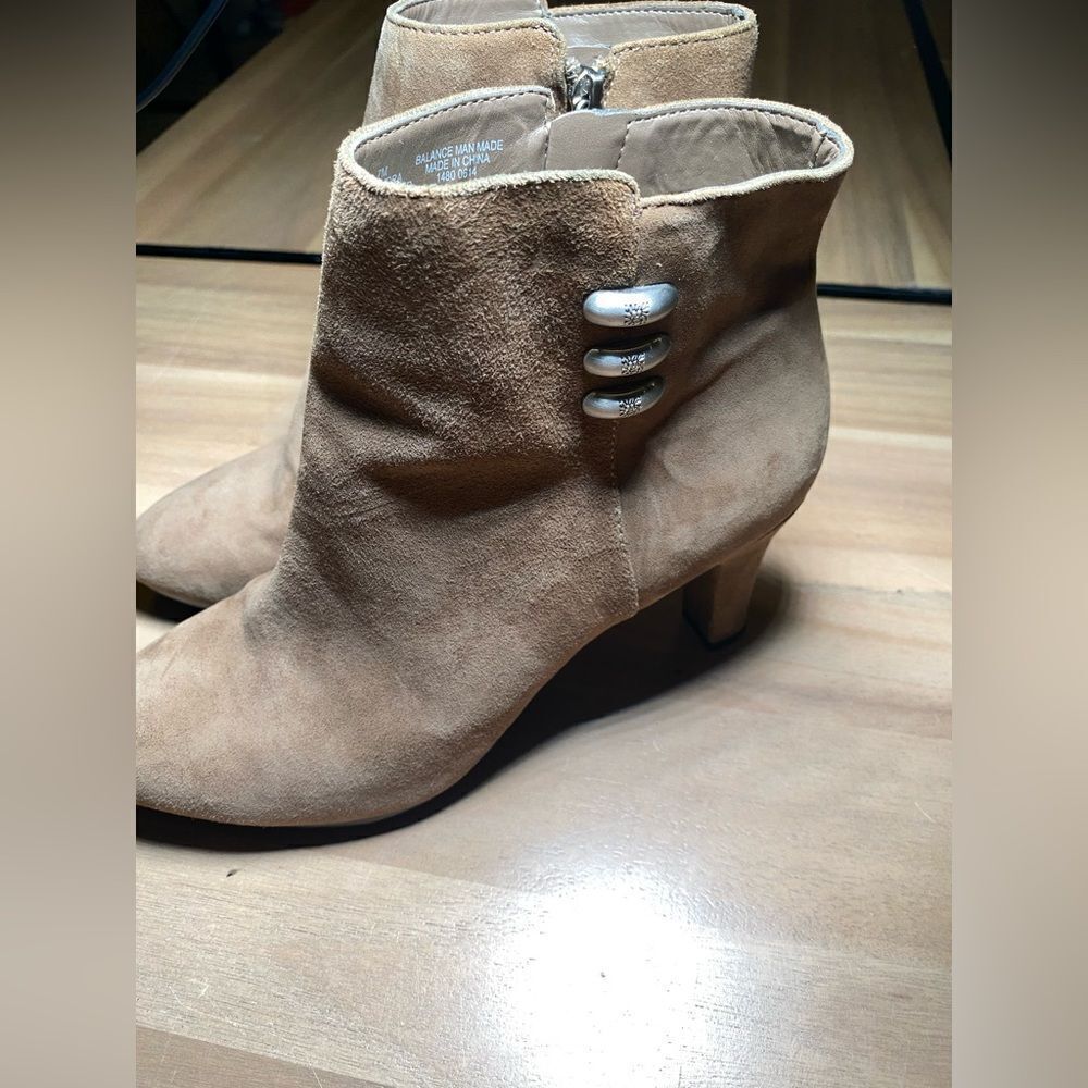 Anne Klein suede booties